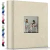 Álbum de Fotos con Ventana Cubierto de Tela 6 Pulgadas 100 Fotos 200 Fotos 300 Fotos 600 Fotos 1000 Fotos Fabricante de Álbumes de Fotos Venta al por Mayor