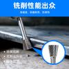 Cabeza de rectificado de acero de tungsteno aleación dura lima rotativa cabeza de corte cono invertido fresa rectificadora de metal tallado patrón de ranura simple y doble tipo N