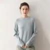 Nuevo Suéter de Punto Grueso de Cachemira con Cuello Redondo, Hombros Caídos y Corte Holgado para Mujer, Capa Interior Cálida, Estilo Perezoso, Otoño/Invierno 2026