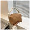 Moda All-match Simples Diário Pérola Tecido Bolsa para Mulheres Estilo Coreano Estilo Ocidental Novo Vintage Ombro Crossbody Bag