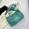 Bolsa Casual de Nylon Colorida Sólida Simples de Grande Capacidade Moda Verão 2023 para o Trabalho Estilo Ocidental Ombro Transversal Bolsa Feminina