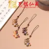 Pingente Chaveiro Cavalo Pintado, Ornamento Pendurado Carruagem de Cavalo Esculpida em Sândalo Yiming Xianyuan, Pingente de Bolsa, Corrente para Celular Presente