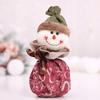 Suministros de Decoración Navideña Nuevos de Haobei Bolsa de Manzana de Lino Inglés Bolsa de Regalo para Niños de Dibujos Animados Viejo Muñeco de Nieve
