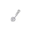 Anel de Umbigo Flor Zircônia Estilo Europeu e Americano Anel de Umbigo Coração de Aço Inoxidável Joia Piercing de Umbigo Pedra da Lua Natural