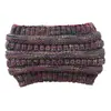 2019 Venta Rápida Diadema de Terciopelo para Mujer Europea y Americana Otoño e Invierno Nuevo Gorro de Punto de Hilo de Colores para Cola de Caballo