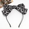 Moda estilo europeo y americano personalidad nicho diseño sentido lazo leopardo banda para el cabello pinza de resorte retro combinable anillo para el cabello accesorios para el cabello