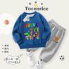 Rhythm Box Ropa Sprunki Juego Musical Invierno Niños y Niñas Forrado de Felpa Sudadera Pantalones de Chándal Conjunto de Dos Piezas