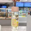 Taza de té portátil pequeña y sencilla de verano para mujer, de cristal de alta calidad, bonita taza de agua de verano para estudiantes.