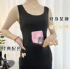 Nova regata térmica de veludo para mulheres com forro de fleece, bolso extra, bolso para bebê aquecido, regata sem costura, roupa íntima com aquecimento interno sem mangas