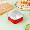 Caja de Lata de Papel de Aluminio de 150ml Suministros Desechables para Hornear Cocina Horno Microondas Postre Pudín Pastel