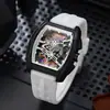 2026 Novo Modelo Relógio Oco de Barril de Vinho Fashion Esportivo Silicone Quartzo Relógio de Pulso Masculino Barril de Vinho Atacado