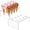 Soporte de Exhibición para Bebé Leche Caliente Modelo Soporte para Cono de Helado Soporte de Cono Puesto de Comerciante Hotel Snack Transparente