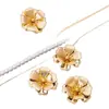 Conjunto de Pendientes, Collar y Anillo Florales Vintage de Alta Gama, de Moda Transfronteriza para Nicho, Adecuado para Mujeres para Uso Diario y Fiestas