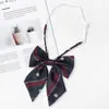 Pajarita de Plumas Femenina Uniforme Jk Color Sólido Estilo Academia Camisa Accesorios de Uniforme Escolar Traje de Marinero Decoración de Lazo Accesorio de Moda