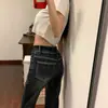 Jeans de Campana Retro Americanos para Mujer, Novedad Verano 2026 de Cintura Alta con Doble Botón, Pantalones Acampanados Sueltos Bootcut