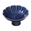 Plato de frutas de estilo japonés, bandeja de té, plato de cerámica de patas altas, estilo pastoral, para casa, tienda, restaurante, plato para mojar postres de frutas