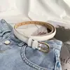 Cinto Pequeno Vintage Feminino Cinto para Jeans Feminino Verão Simples Versátil Fino Cinto Decorativo Preto Verão Estreito