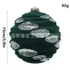 Bola de Navidad de Fábrica, Bola Grande Flotada de 15 cm, Decoración Navideña de Terciopelo Pintado con Goma de Forma Irregular Burdeos