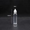 Frasco Plástico Transparente Pontiagudo 50ml Frasco Squeeze para Pigmento Pintado 30ml Frasco Dispensador de Líquido Frasco para Injeção de Óleo para Colírio
