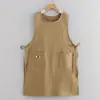 Delantal Doméstico Repelente al Agua Largo Talla Extra Simple Delantal de Cocina Cafetería Ropa de Trabajo para Adultos Delantal con Lazos en la Cintura