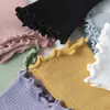 Meias de orelha de madeira femininas, meias de cano alto, brancas, finas, da moda, japonesas, meias de renda, verão