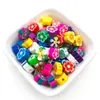 Cuentas de cerámica blanda para hacer tú mismo, colores variados, dibujos de frutas, letras inglesas, cuentas perforadas, explosiones europeas y americanas, material para pulseras en rodajas