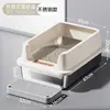 Bandeja de arena para gatos de acero inoxidable, estilo abierto, de lados altos, extragrande, anti-salpicaduras, profundizada, inodoro para gatos semicerrado, accesorios para mascotas