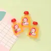 Desenho Estéreo Seringa de Gelatina Bebida Artificial Comida em Miniatura Brinquedo Chaveiro de Cola de Creme DIY Acessórios Brinquedos Infantis