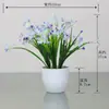 Decoración de Planta Verde Artificial Planta Pequeña en Maceta Flor de Plástico Flor Falsa Juego de Arreglo de Flores Artificiales Decoración de Bonsái Arreglo de Flores para el Hogar Planta en Maceta