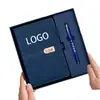 Set de Regalo de Caja para Cuaderno A5 con Logo Personalizado, Set de Cuadernos para Reuniones de Negocios, Regalo Práctico para Empleados