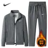 Traje Deportivo para Hombre Otoño Nuevo Estilo Cárdigan Sudadera y Pantalón de Chándal Conjunto de Dos Piezas Holgado Talla Grande Atuendo Completo para Hombres Maduros