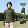 Jaqueta de Lã Feminina para Exterior 2026 Outono Inverno Novo Estilo Jaqueta Shell para Caminhada Montanhismo Forro Slim Fit Gola Alta Jaqueta de Lã