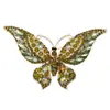 Broche de mariposa de alta calidad de estilo europeo y americano, broche de aleación de diamantes, ramillete para ropa de mujer, hebilla de toalla de seda con insectos animales, joyería