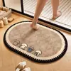 Alfombrilla de Diatomeas Absorbente y Antideslizante Estilo Dibujos Animados para el Hogar, Anticaídas, Resistente al Desgaste, Fácil de Cuidar, Impermeable para Baño
