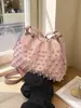 Bolso Cubo de Perlas Transfronterizo para Mujer 2026 Nuevo Estilo Bolso Cruzado Texturizado de Moda para el Trabajo Bolso de Mano de Gran Capacidad Bolso de Hombro