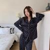 Cardigan Amor Transfronteiriço Pijama Feminino Manga Comprida Verão Novo Ins Meninas Roupa de Casa terno Agasalho Atacado