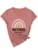 Enfermeira Aposentada Amazon Ebay Site Independente Camiseta Casual Confortável Versátil Feminina Gola V Manga Curta Comércio Exterior