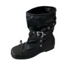 Botas de verano de cuero suave con hebilla estilo japonés para aumentar la altura y estilizar, nuevas sandalias de ballet únicas dulces y frescas para mujer