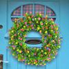 Guirlanda de eucalipto colorida para simulação de Natal em estoque, estrela decorativa de eucalipto colorida, pingente de porta