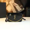 Bolso Cruzado de Cadena de Moda para Mujer con Solapa, Bolso de Hombro Versátil Estilo Boyfriend, Nuevo Modelo 2026, Piel Genuina, Bolso Cuadrado Pequeño de Lujo Ligero