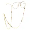 Tendencia de moda europea y americana accesorios de gafas de sol casuales para mujer cuentas de cobre cordón para ojos cadena multiusos cadena para gafas
