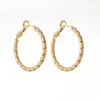 Pendientes de Aro Grandes Dorados Retorcidos, Accesorios de Moda para Orejas con Clip, Nuevo Estilo Versátil para el Día a Día 2026