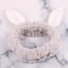 Versión coreana de diadema con orejas de conejo tridimensionales súper lindas para maquillaje de damas, máscara facial de felpa, diadema para el cabello, tocado al por mayor