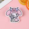 Broche acrílico lindo de dibujos animados melody accesorios para ropa colgante de bolso estuche