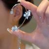 Super Hada Nueva Moda Super Brillante Diamante Clip Hueso Oreja Mariposa Flor Sin Agujeros Oreja Borla Colgante Oreja Maquillaje Novia Pendientes