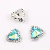 Hebilla de Cristal con Forma de Corazón Torcido, Borde Soldado, Strass, Cuatro Garras, Encaje, Accesorios para Ropa, Vestido, Accesorios para el Cabello, Garras Cosidas a Mano