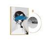 Pintura decorativa moderna de lujo para restaurante, con reloj, mural para sala de estar, mesa de comedor, pintura de pared combinada, fondo de belleza, pintura colgante de pared