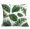 Cojín Impreso HD de Planta Verde Tropical Transfronterizo Nuevo para Amazon, Funda de Cojín para Sofá de Casa