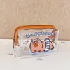 Bolsa para Monedas Capibala Linda Bolsa para Guardar Monedas de Capibara Transparente para Monedas Mini Billetera Pequeña Conveniente de PVC