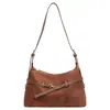 Bolsa de Tote Transfronteriza Retro Maillard Moda Gran Capacidad Bolso de Hombro Único Elegante Casual Versátil Bolso Cruzado
